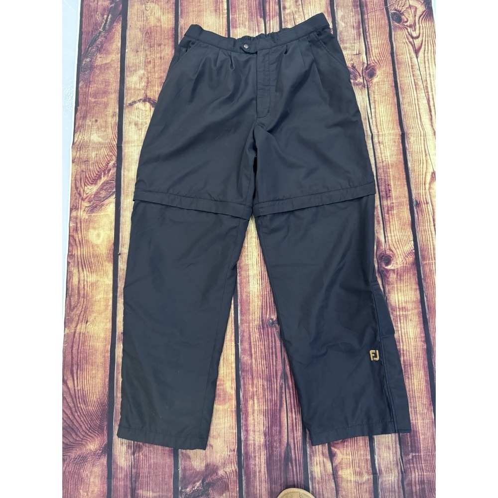 DryJoys by FootJoy Men's Black Solid Rain Pants Size M